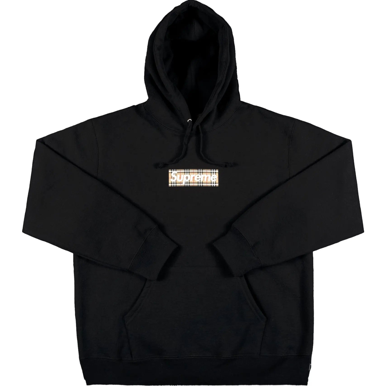 Supreme x Burberry Box Logo Hooded Sweatshirt 'Black'