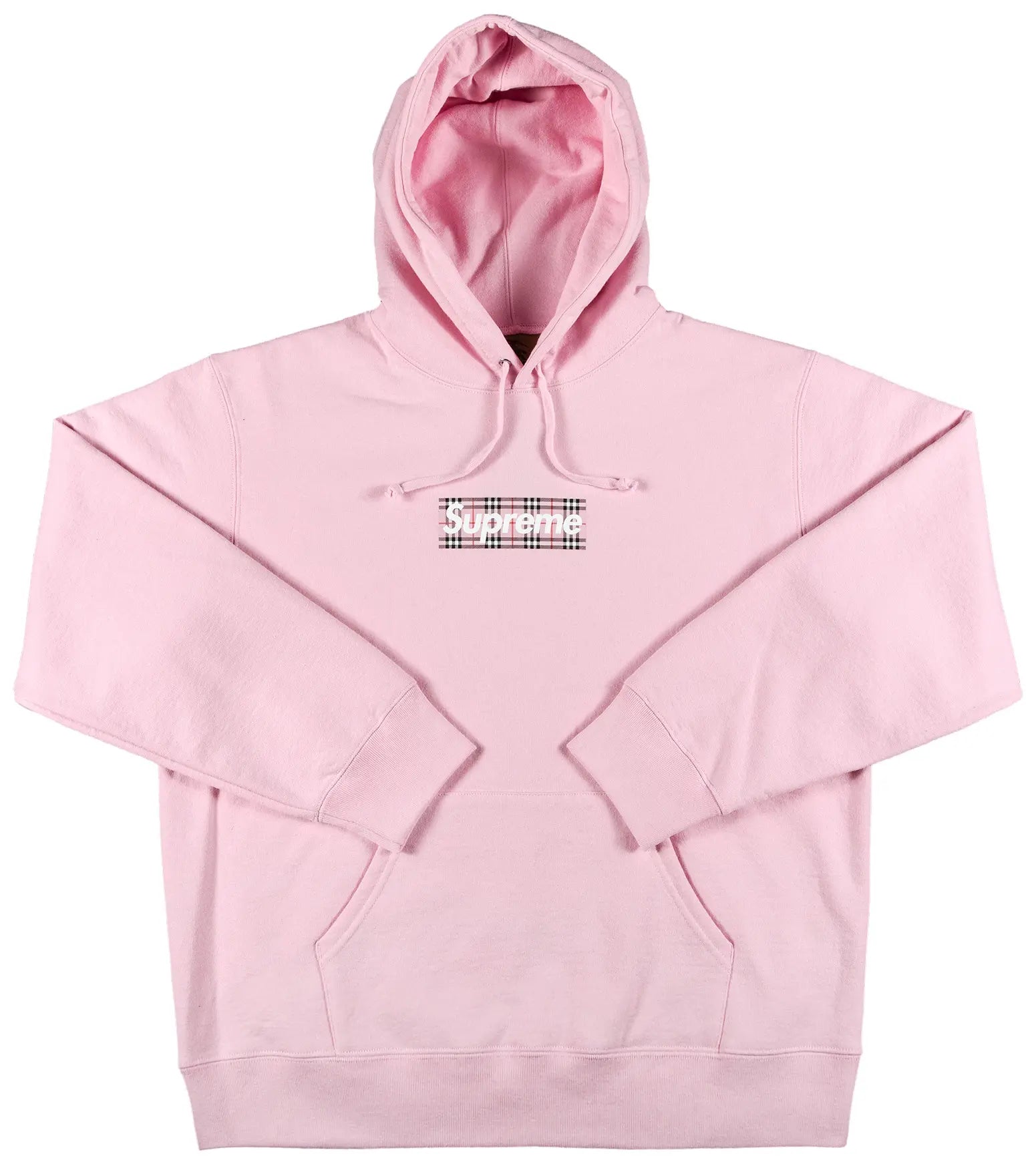 Supreme x Burberry Box Logo Hooded Sweatshirt 'Light Pink'