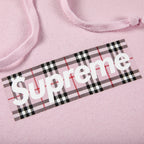 Supreme x Burberry Box Logo Hooded Sweatshirt 'Light Pink'