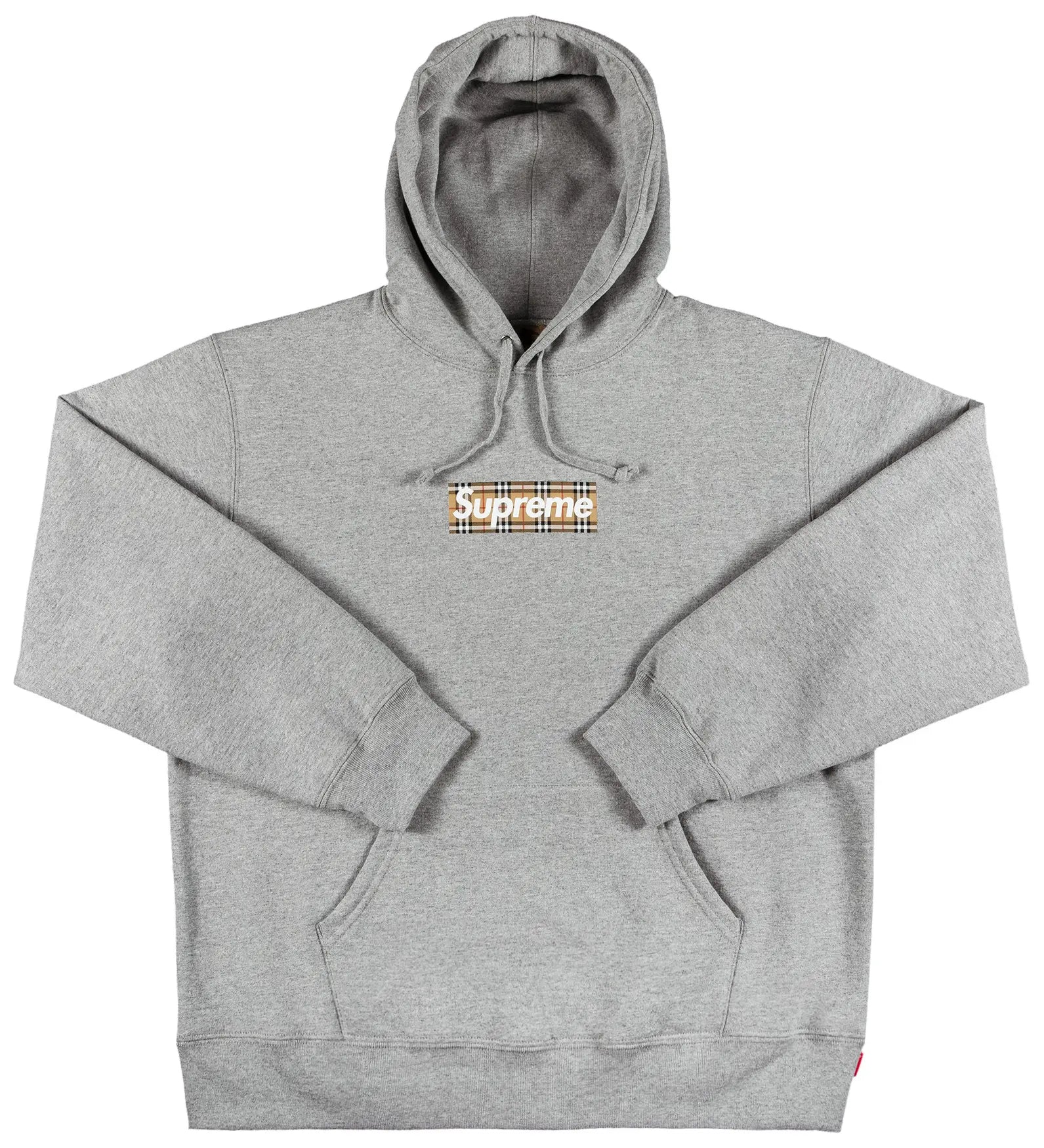 Supreme x Burberry Box Logo Hooded Sweatshirt 'Heather Grey'