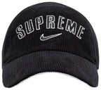 SUPREME CAP CORDUROY 6 PANEL BLACK GORRA NEGRA