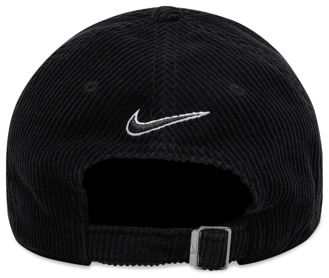 SUPREME CAP CORDUROY 6 PANEL BLACK GORRA NEGRA