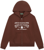 DENIM TEARS ADG ZIP HOODIE BROWN BROWN POLERA MARRON