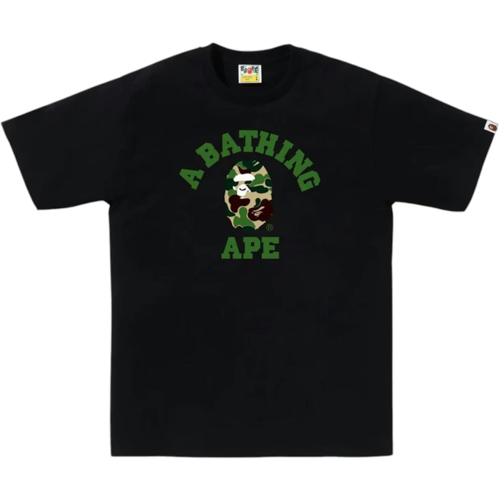 BAPE ABC Camo College Tee Black/Green