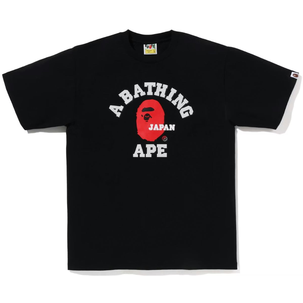 BAPE Japan College Tee Black