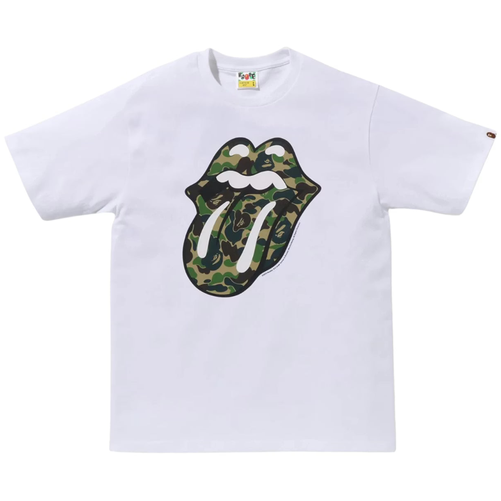 BAPE x Rolling Stones Tee White