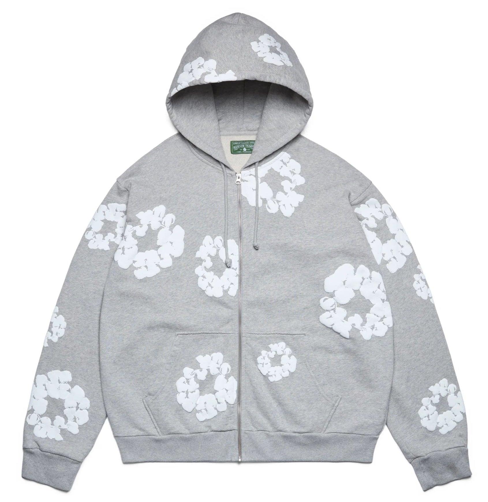Denim Tears Cotton Wreath Zip Hoodie Grey
