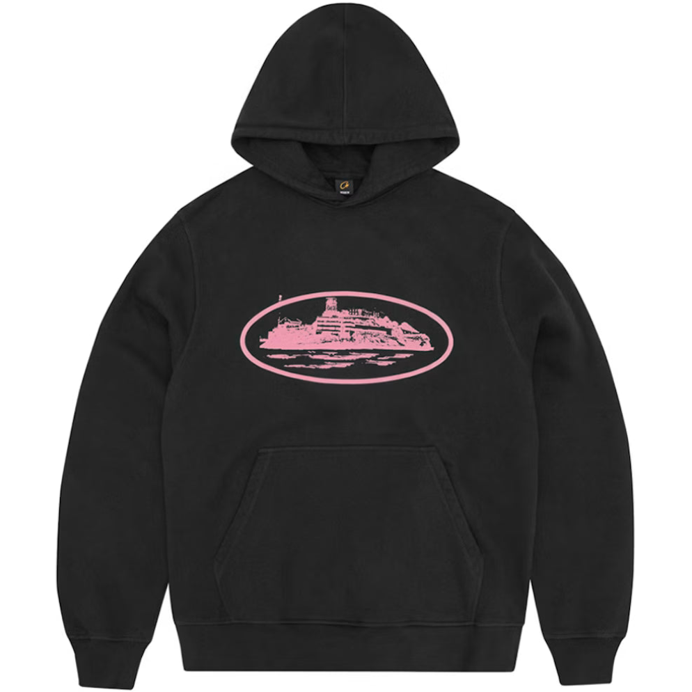 Corteiz Alcatraz V2 Hoodie 'Black/Pink'