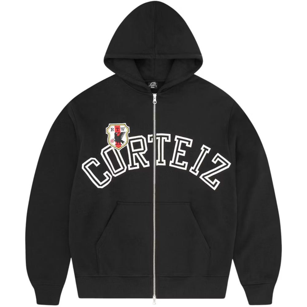 Corteiz Arch Shield Zip Hoodie 'Black'