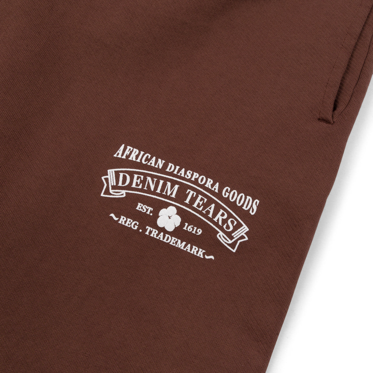 DENIM TEARS ADG BROWN SWEATPANTS SS25 PANTALON