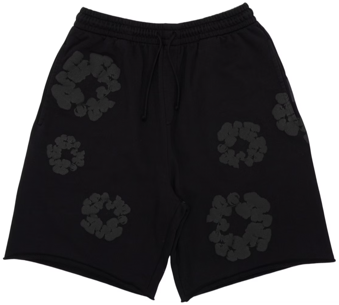 DENIM TEARS MONO WREATH SWEATSHORTS BLACK SS25