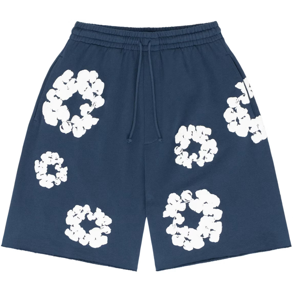 Denim Tears The Cotton Wreath Shorts 'Navy'