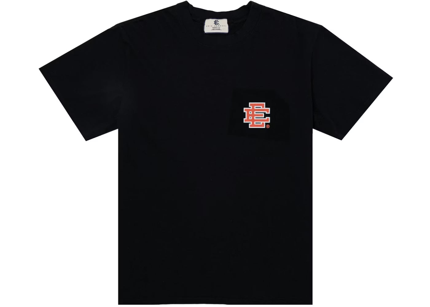 ERIC EMANUEL EE BASIC T-SHIRT BLACK/RED HOMBRE