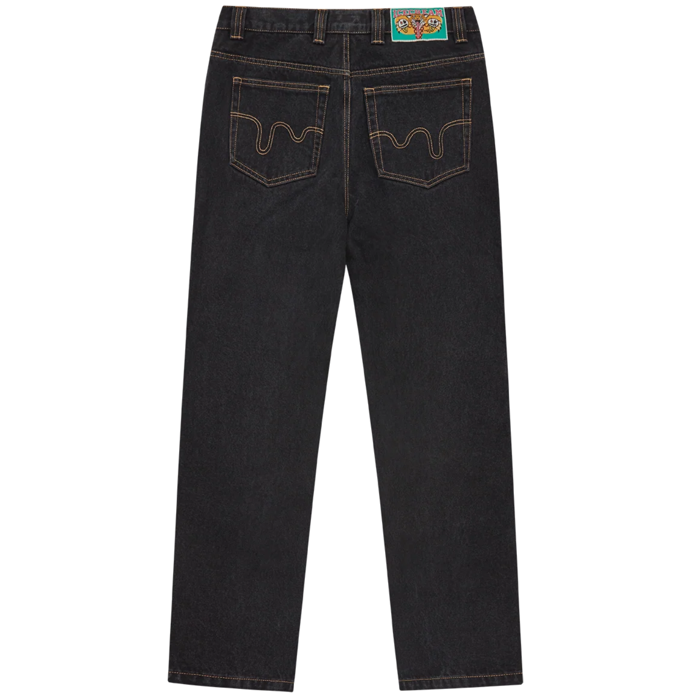 ICECREAM Running Dog Double Scoop Denim Pants Black