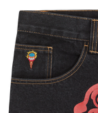 ICECREAM Running Dog Double Scoop Denim Pants Black