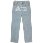 ICECREAM Running Dog Double Scoop Denim Pants Heavy Wash Blue