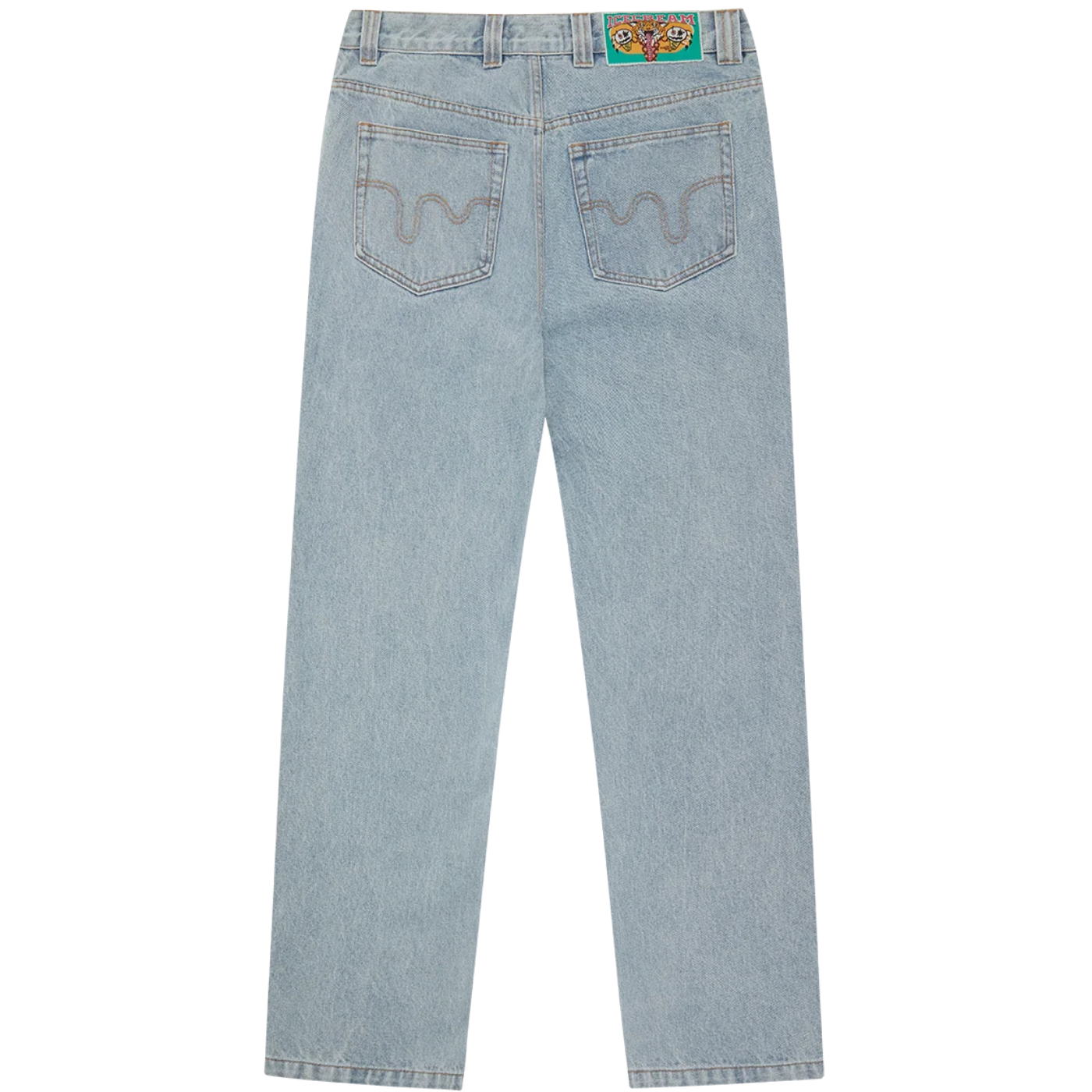 ICECREAM Running Dog Double Scoop Denim Pants Heavy Wash Blue