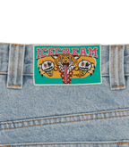 ICECREAM Running Dog Double Scoop Denim Pants Heavy Wash Blue