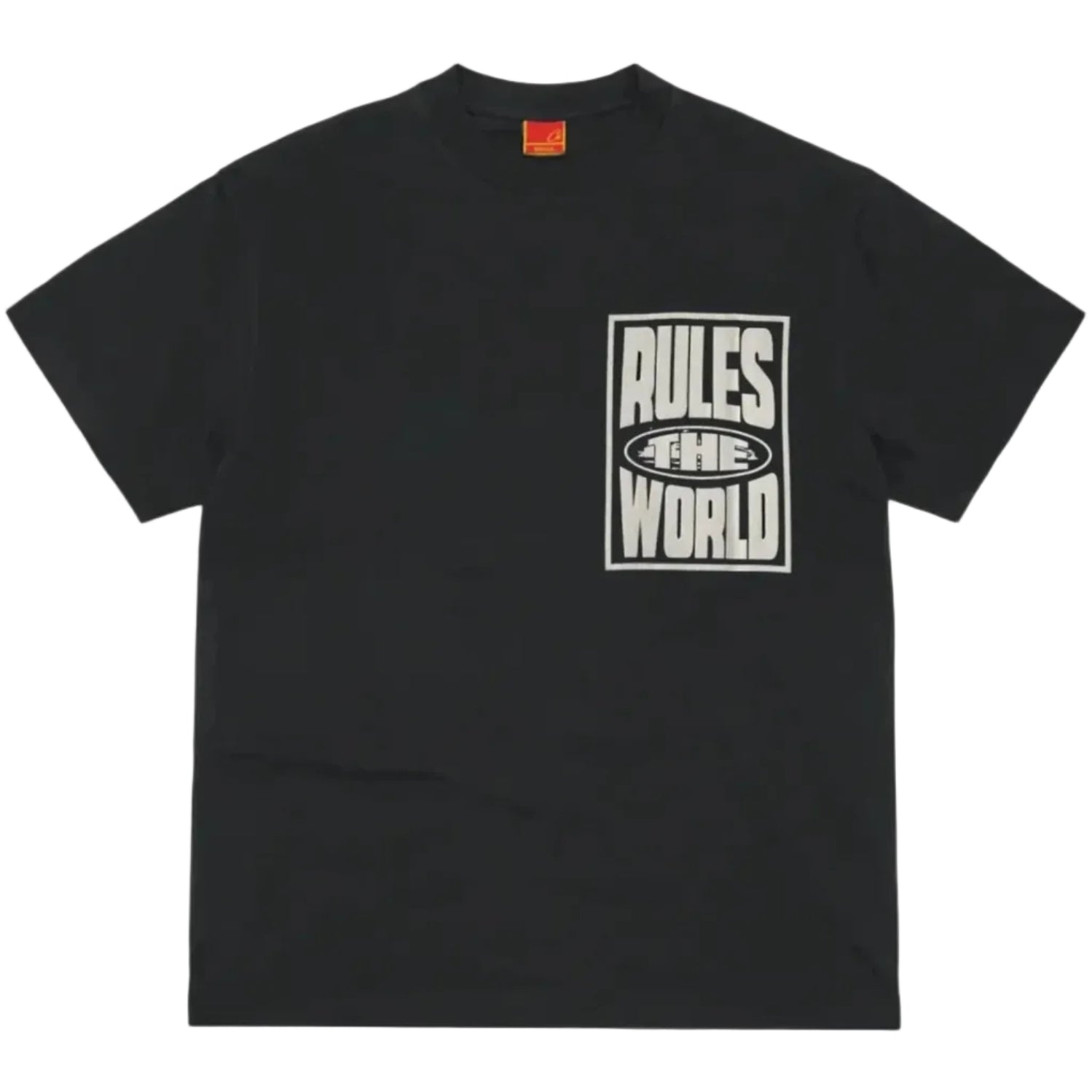 Corteiz Rules The World T-Shirt 'Black/White'