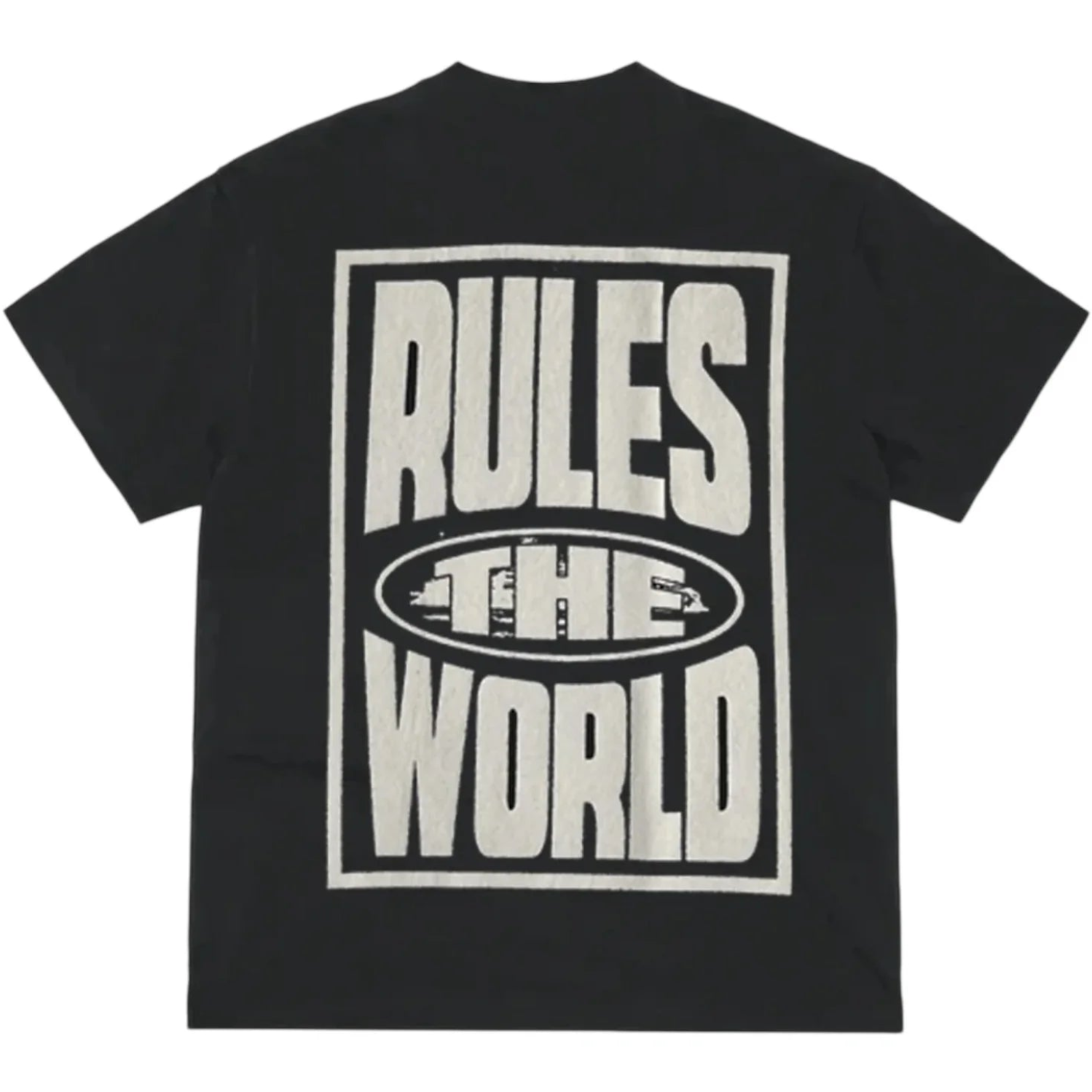 Corteiz Rules The World T-Shirt 'Black/White'