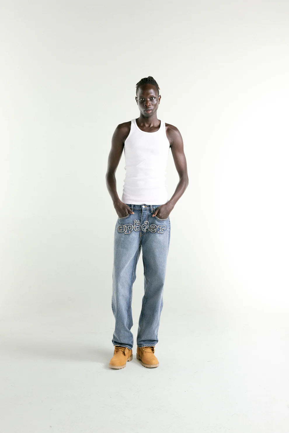 SP5DER DENIM WORK PANT LIGHT BLUE WASH SS25 JEAN