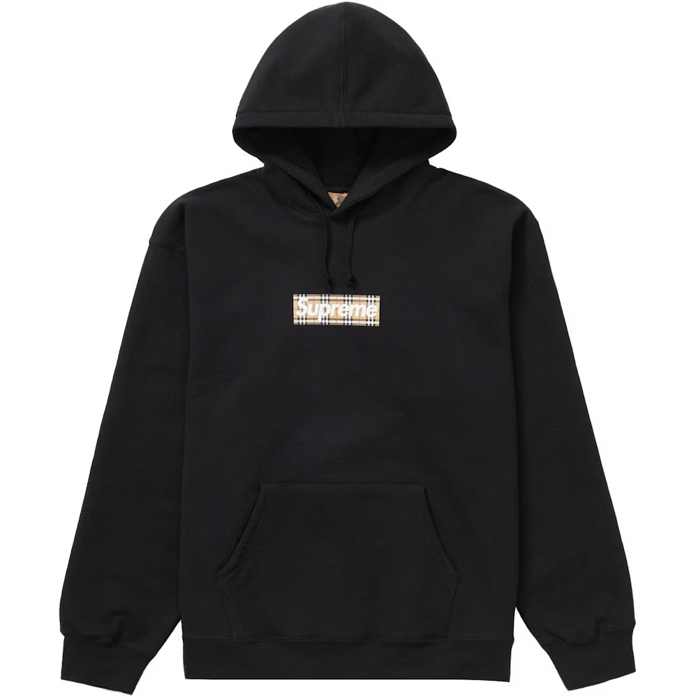 Supreme x Burberry Box Logo Hooded Sweatshirt 'Black'