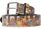 SUPREME LAST SUPPER LEATHER BELT 'MULTICOLOR' CORREA