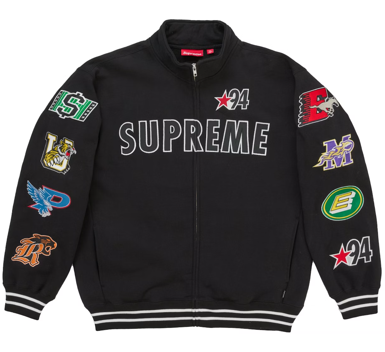 Supreme Mascots Zip Up Sweatshirt Black