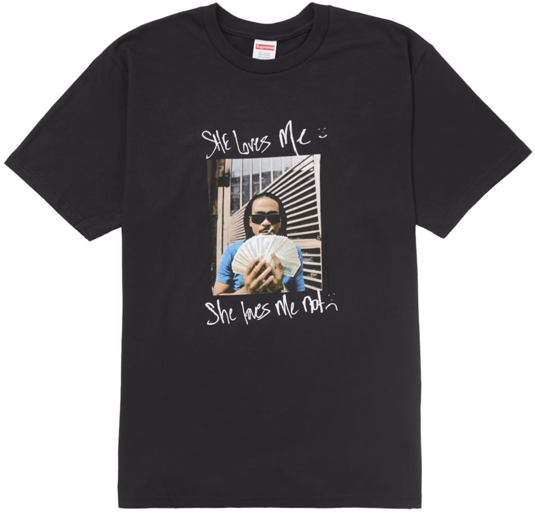 SUPREME MAX B TEE BLACK SS25 POLO NEGRO