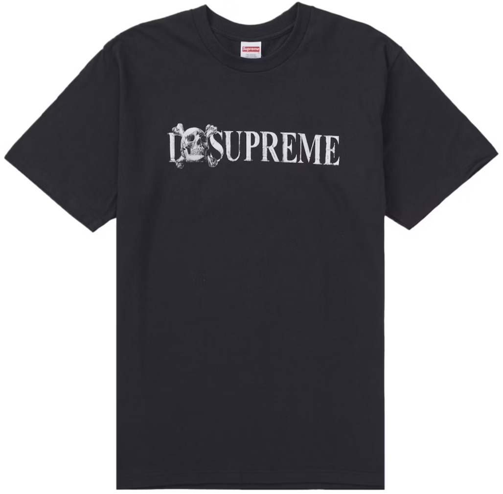SUPREME SKULL TEE FW25 POLO NEGRO