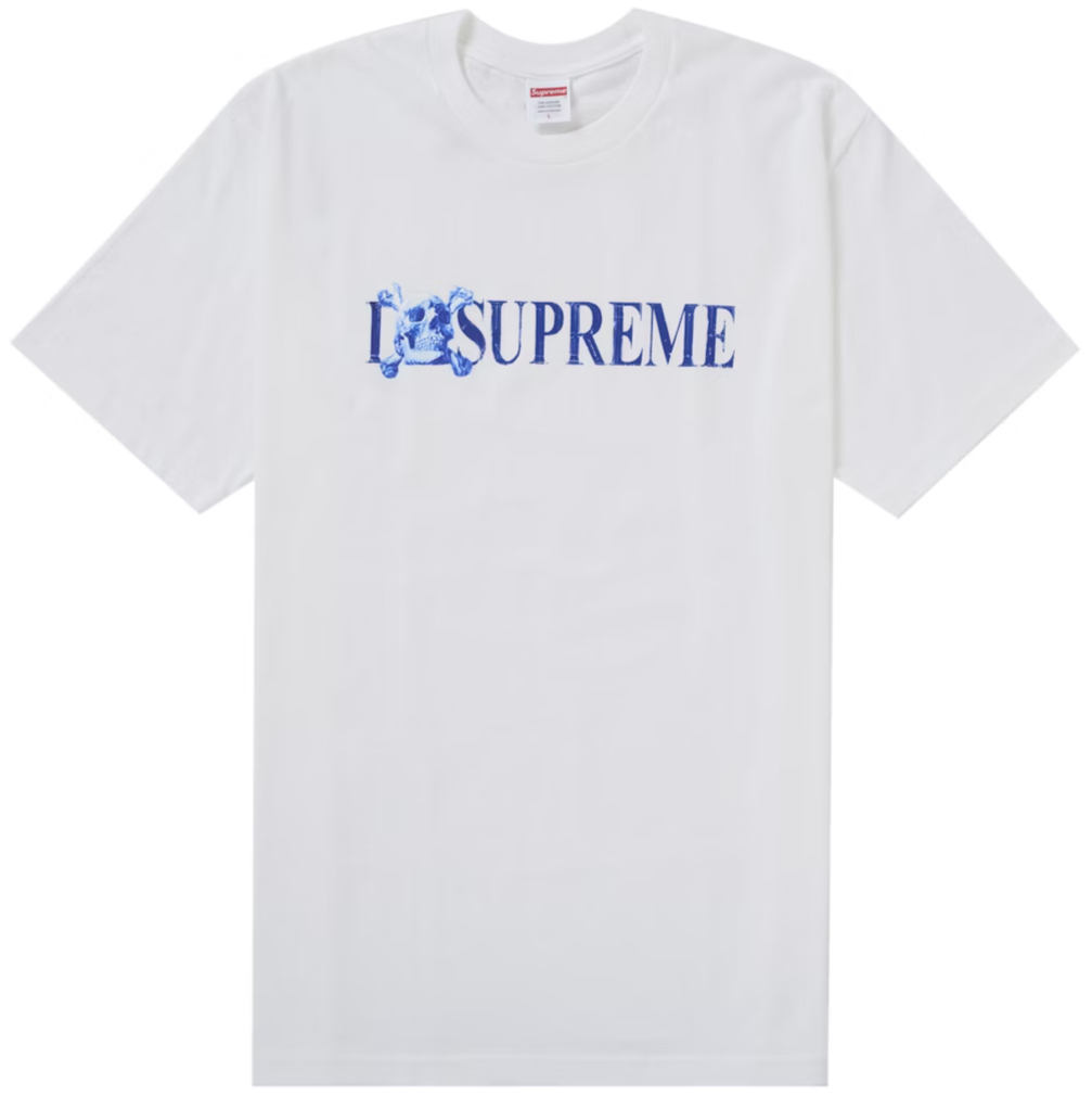 SUPREME SKULL TEE FW25 POLO BLANCO