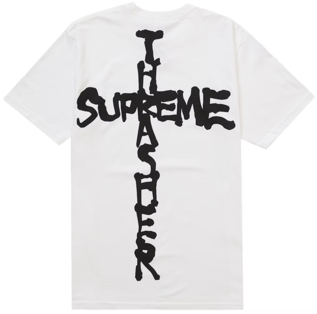 SUPREME THRASHER CROSS TEE WHITE FW24 POLO BLANCO