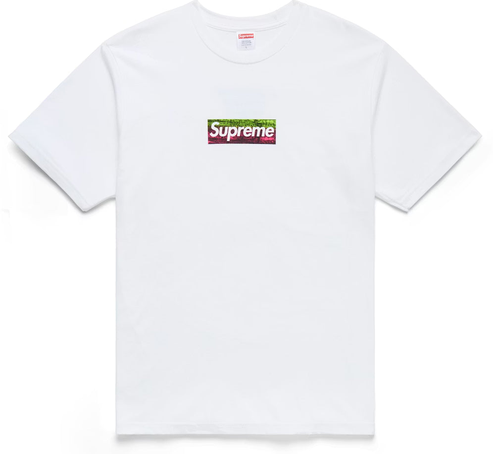 SUPREME LOS ANGELES FIRE RELIEF BOX LOGO TEE WHITE FW25 POLO BLANCO