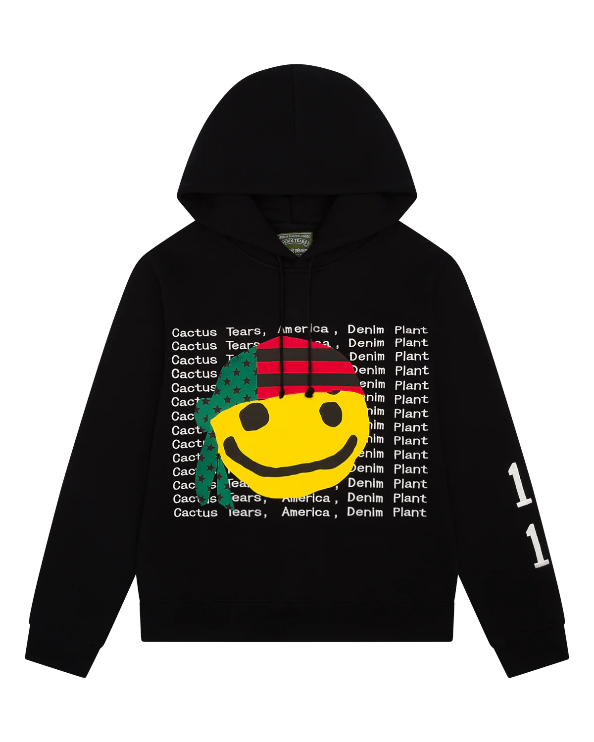 DENIM TEARS X CPFM CACTUS TEARS HOODIE BLACK POLERA NEGRA