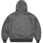 Corteiz Embossed C-Star Denim Work Jacket 'Grey'