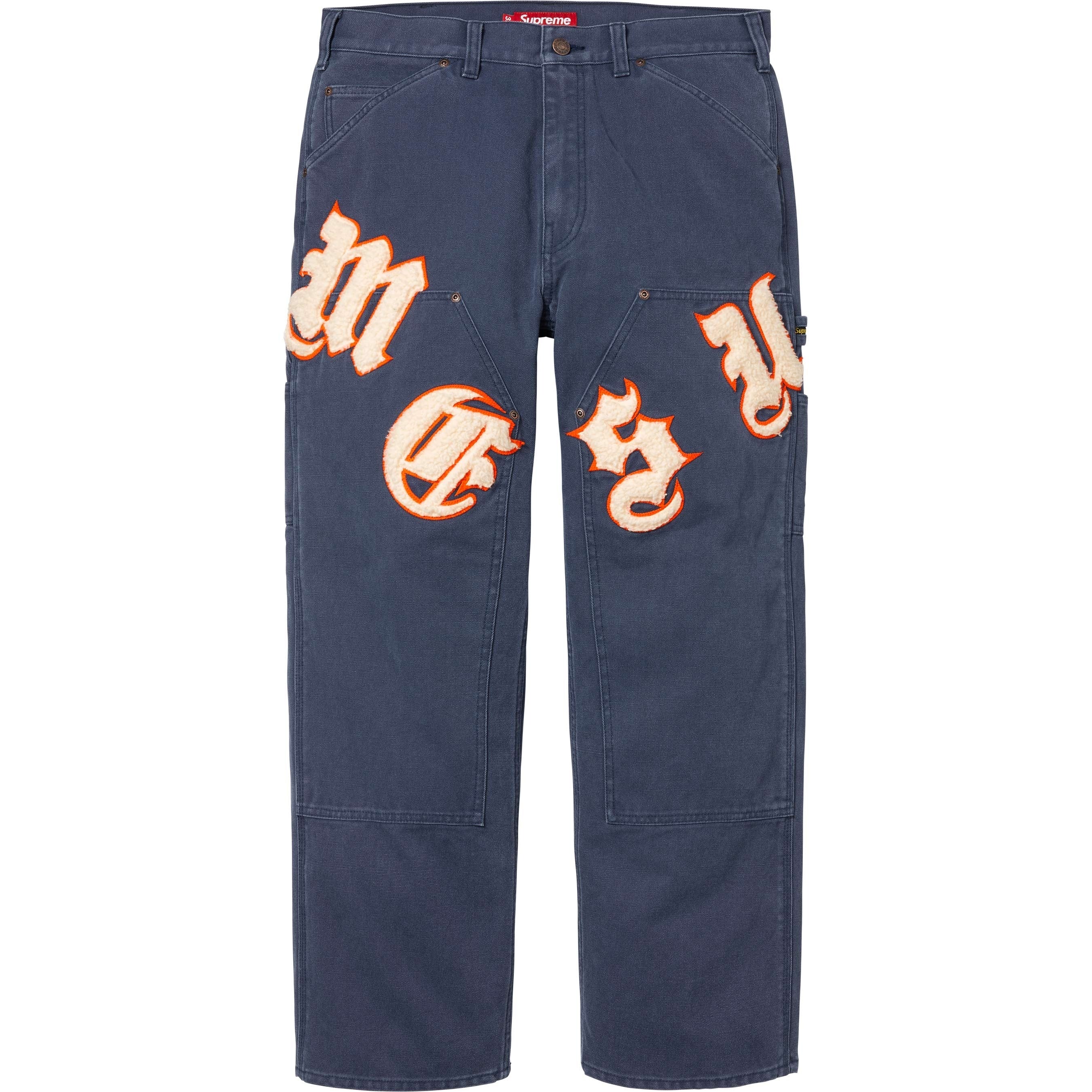 Supreme Old English Canvas Double Knee Painter Pant 'Navy'