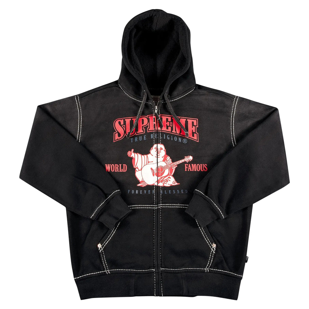 Supreme x True Religion Zip Up Hooded Sweatshirt 'Black'