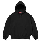 Supreme Satin Appliqué Hooded Sweatshirt 'Black'