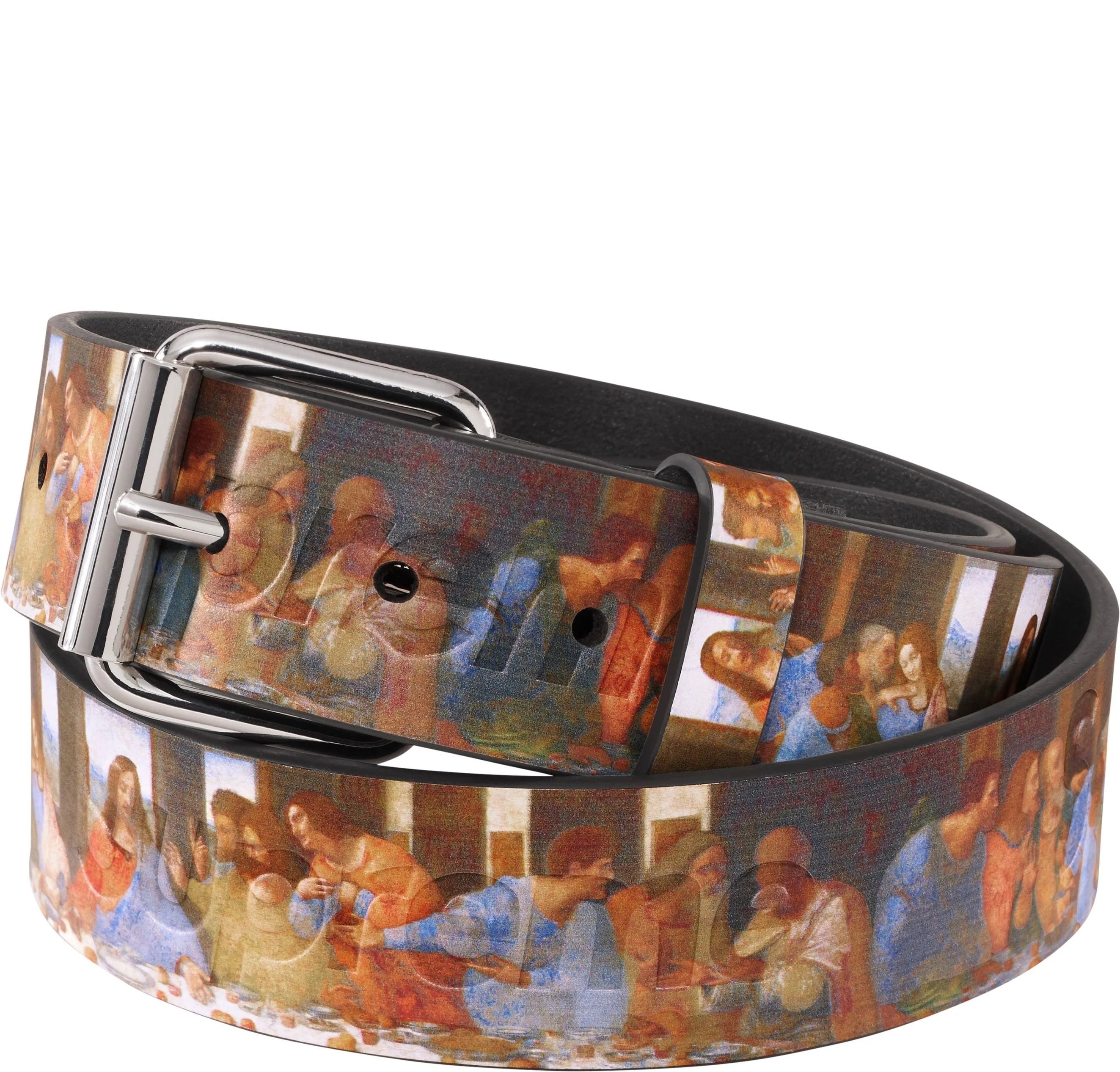 SUPREME LAST SUPPER LEATHER BELT 'MULTICOLOR' CORREA