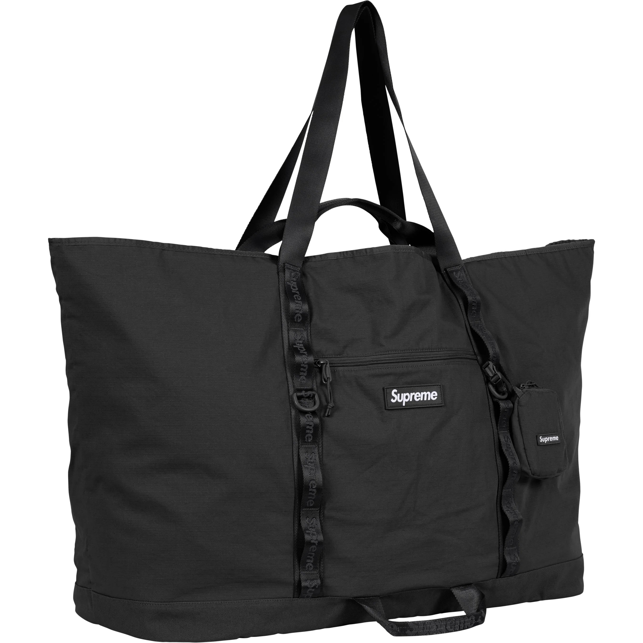 Supreme X-Large Tote Bag + Utility Pouch Black SS26