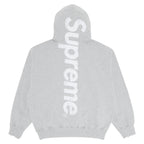 Supreme Satin Appliqué Hooded Sweatshirt 'Heather Grey'