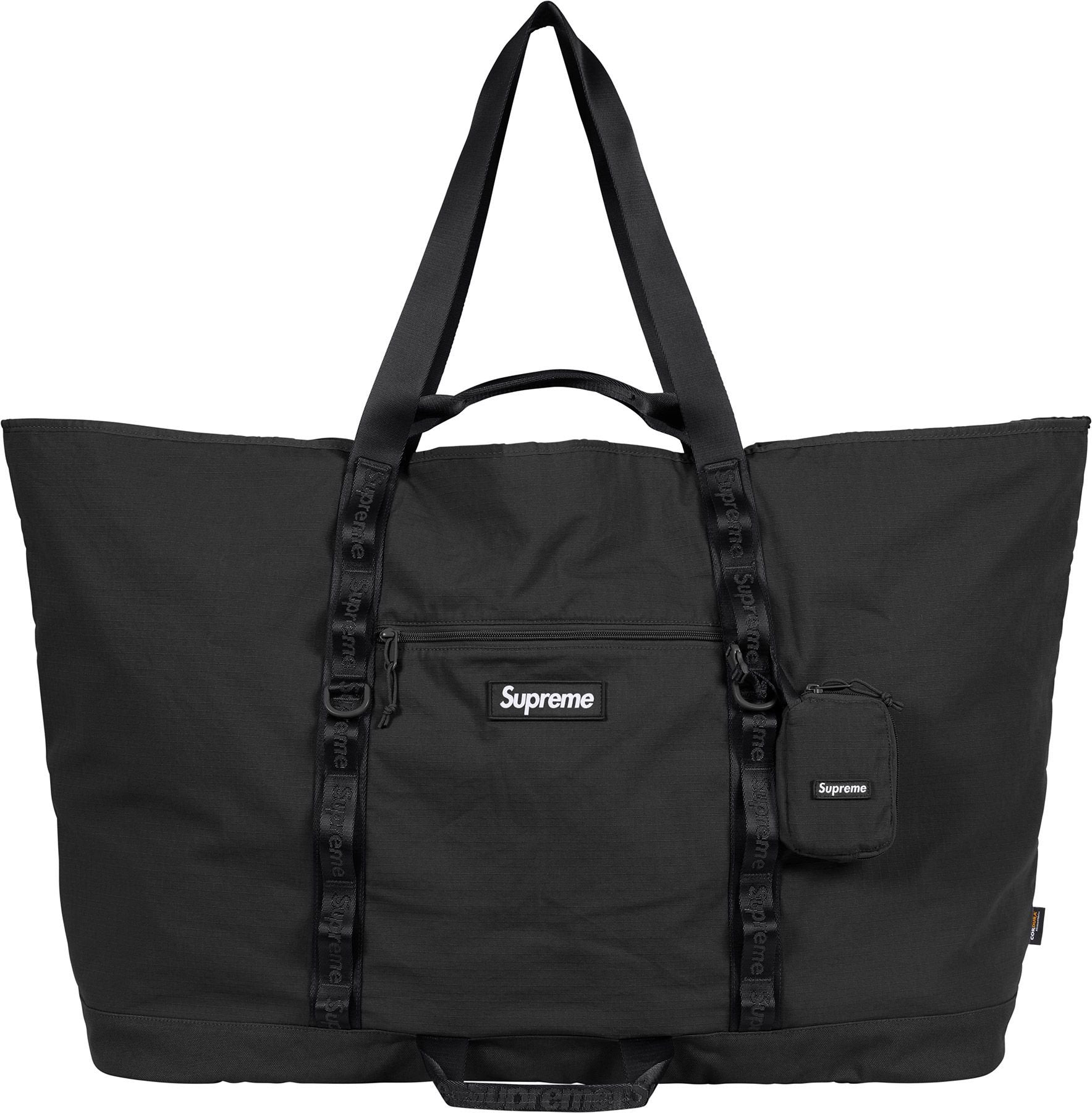 Supreme X-Large Tote Bag + Utility Pouch Black SS26