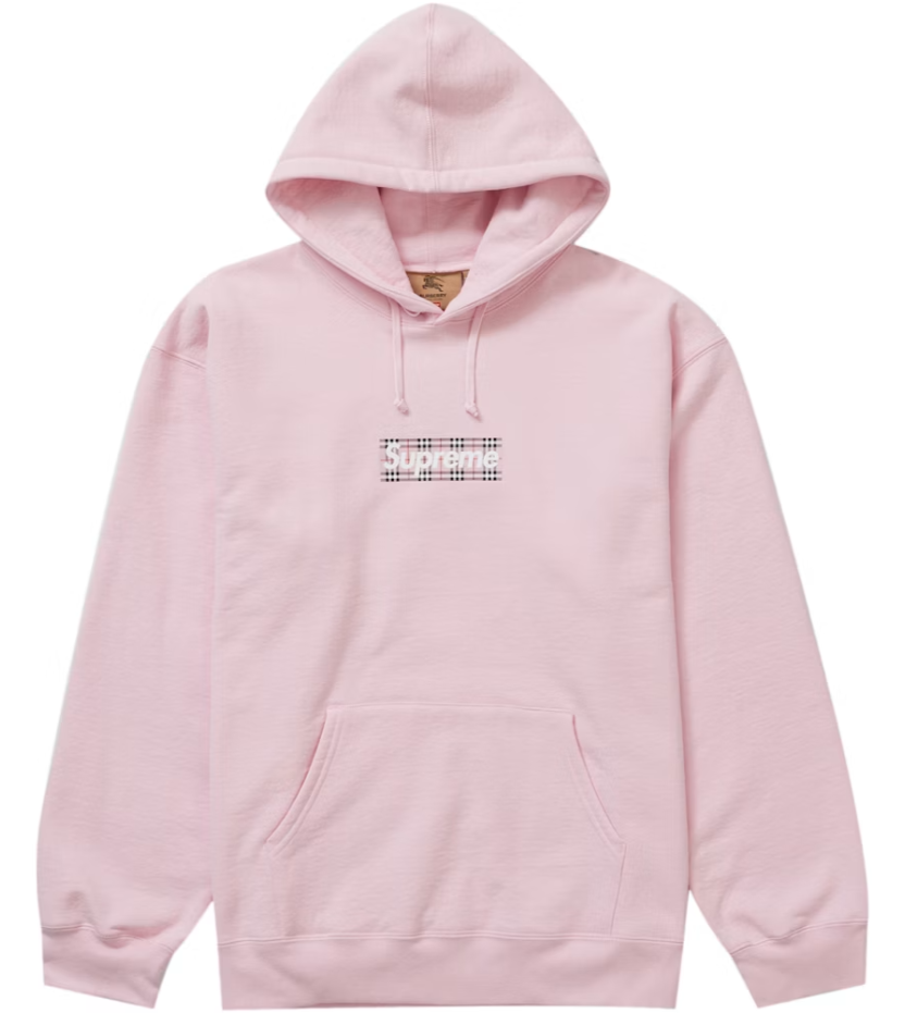 Supreme x Burberry Box Logo Hooded Sweatshirt 'Light Pink'