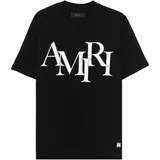 Amiri Staggered Logo Tee 'Black'