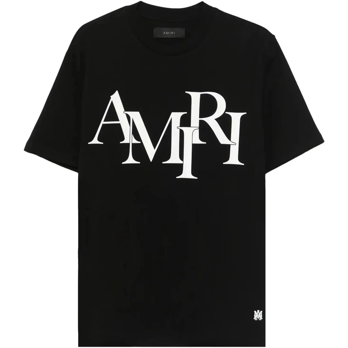 Amiri Staggered Logo Tee 'Black'