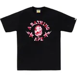 BAPE ABC Camo Sta College Tee 'Black/Pink'