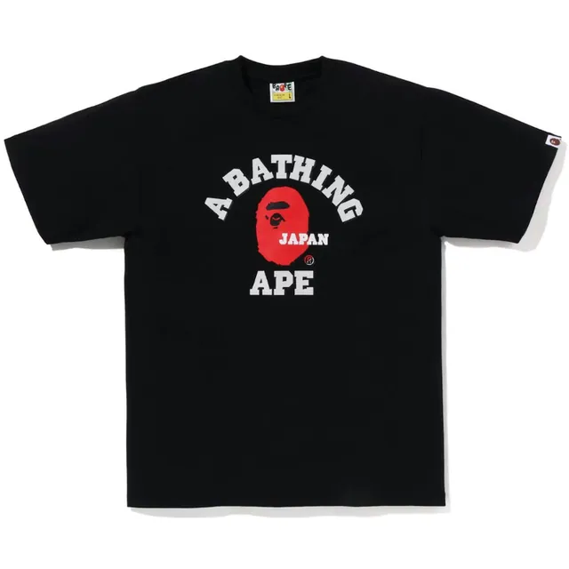 BAPE Japan College Tee Black