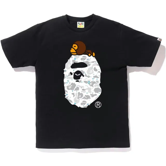 BAPE Space Camo Milo On Big Ape Tee "Black"