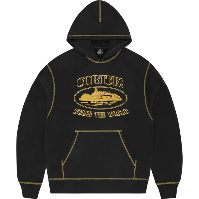 Corteiz Alcatraz Contrast Hoodie 'Black/Yellow'