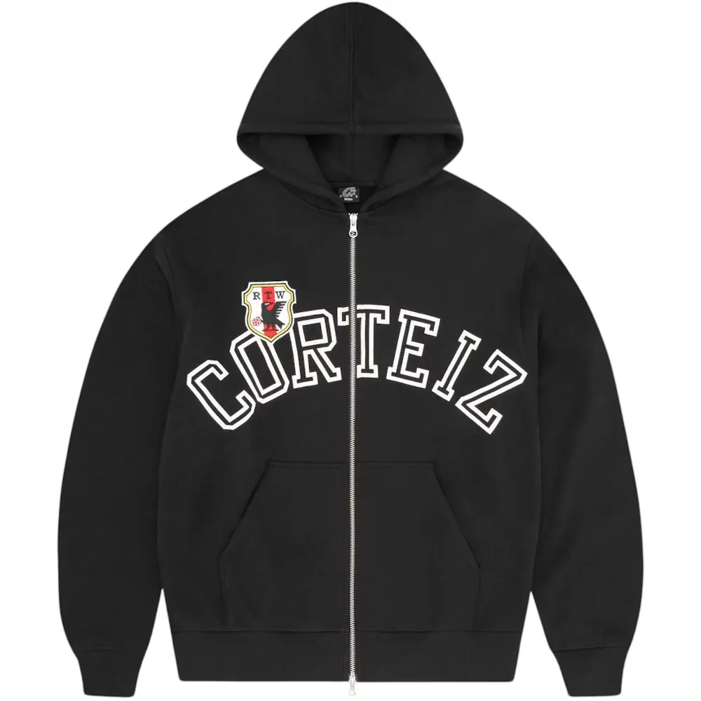 Corteiz Arch Shield Zip Hoodie 'Black'